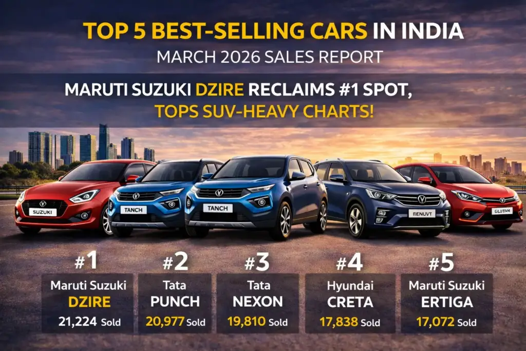 march top 5 cars in unit sale