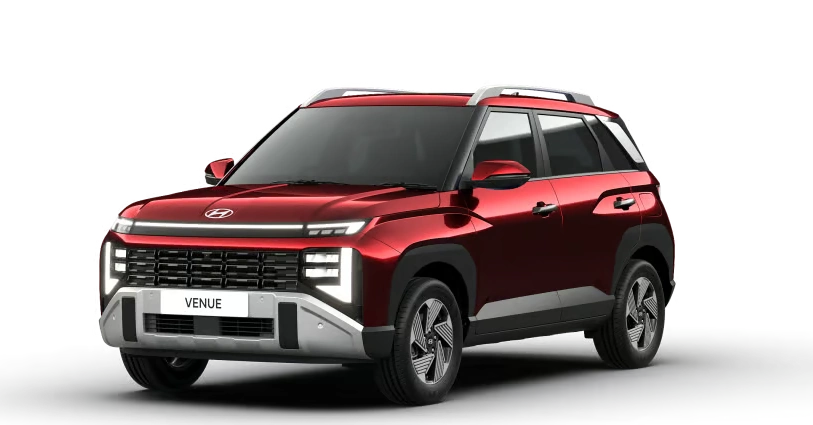 Venue 2026 in dragon-red color option - car