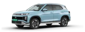 Front-side view of Hyundai Creta EV 2025 showcasing its electric SUV design and features in India