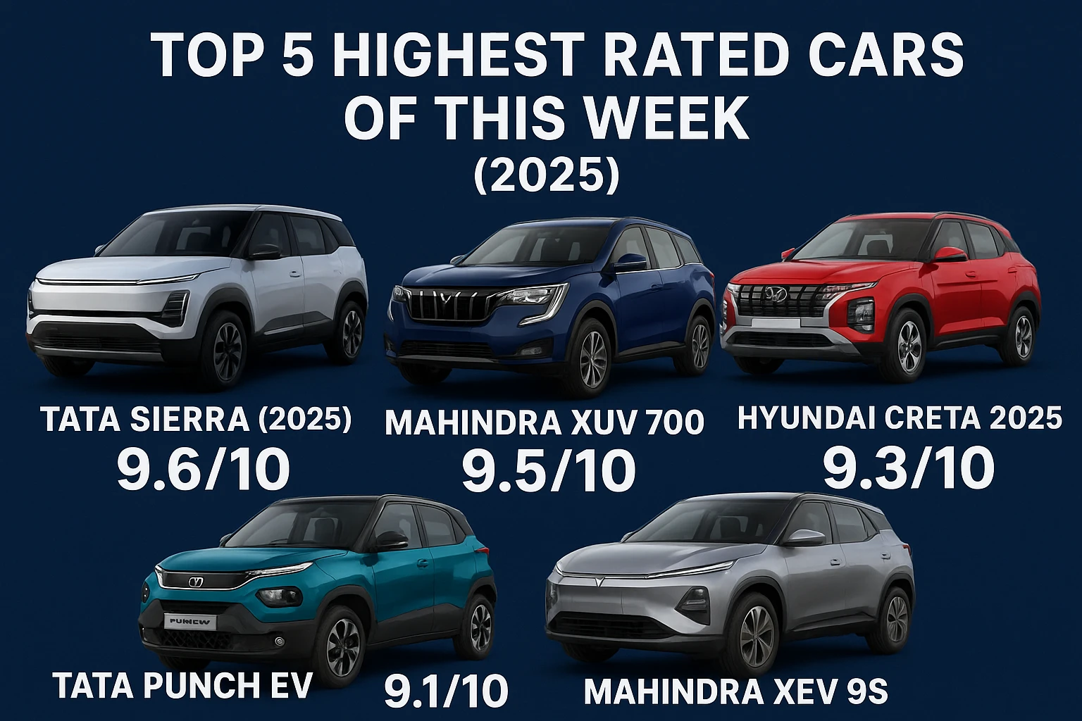 Top 5 cars of this week| Carzovo