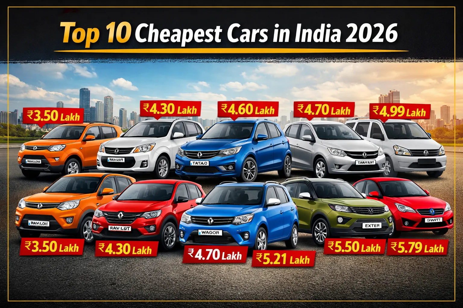 image of cheapest cars for March 2026 |carzovo