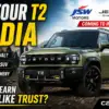 Jetour T2 SUV with JSW branding and Tata trust comparison theme for India launch | carzovo