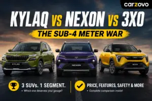 Skoda Kylaq vs Tata Nexon vs Mahindra XUV 3XO feature image