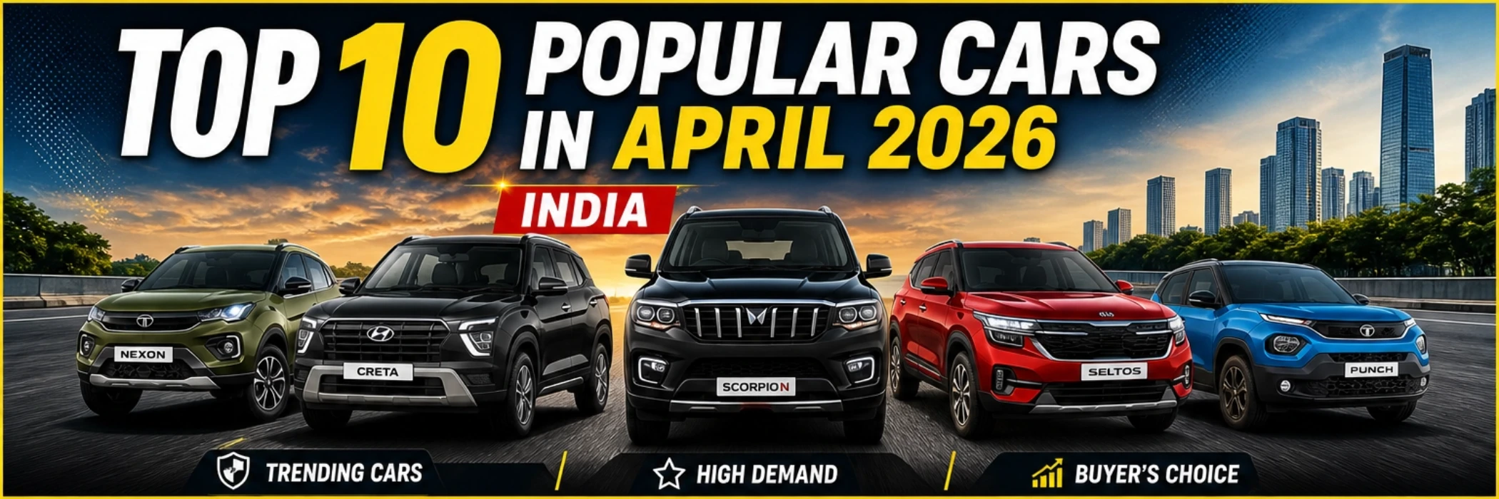 top 10 popular cars India 2026 - Car