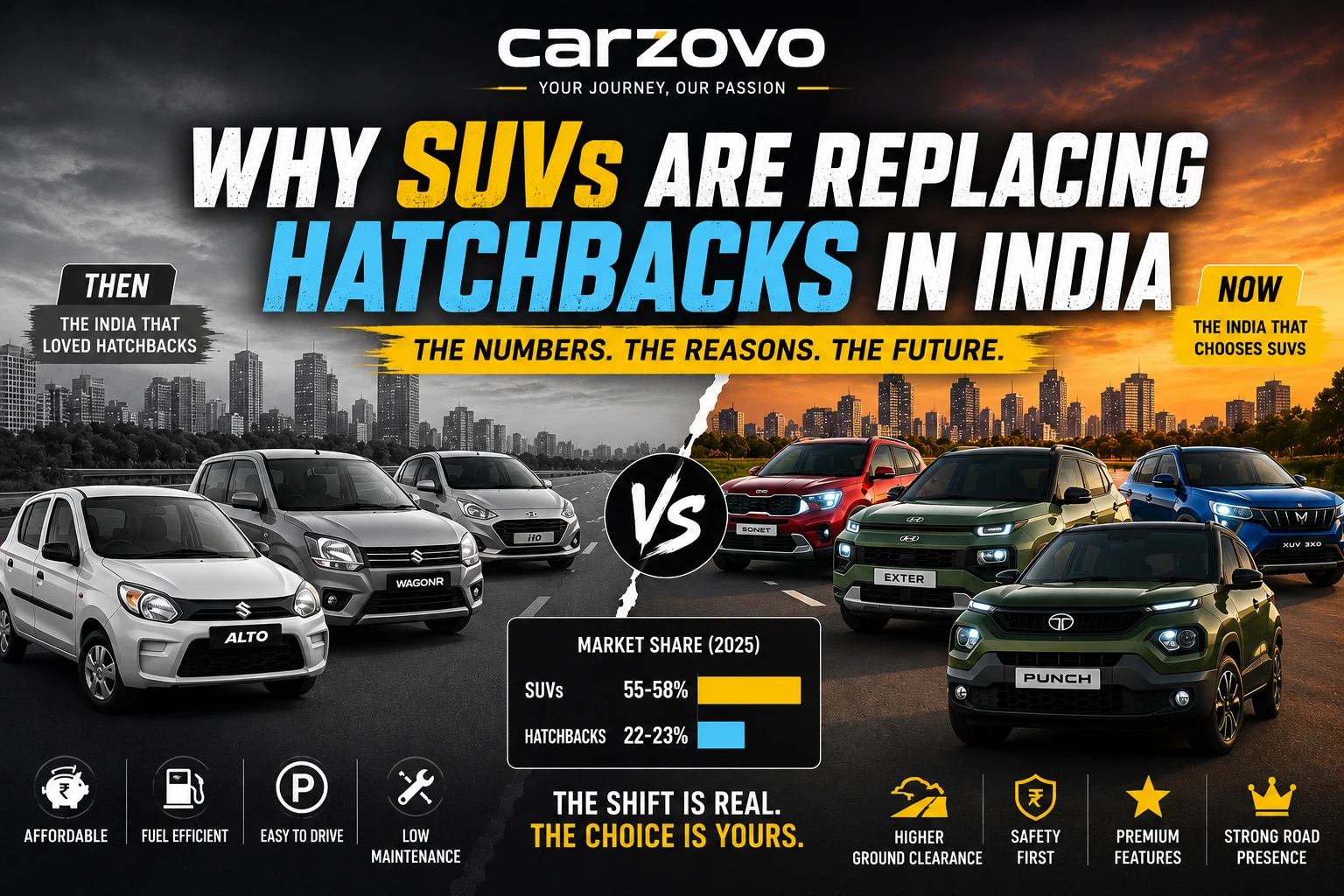 SUVs replacing hatchbacks in India