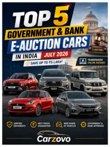 image of top 5 E_Auction cars of july 2026| carzovo