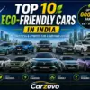Top 10 eco-friendly cars in India for July 2026 featuring Tata Harrier EV, Mahindra BE 6, Maruti e Vitara, Hyundai Creta Electric, Tata Curvv EV, and leading hybrid cars.