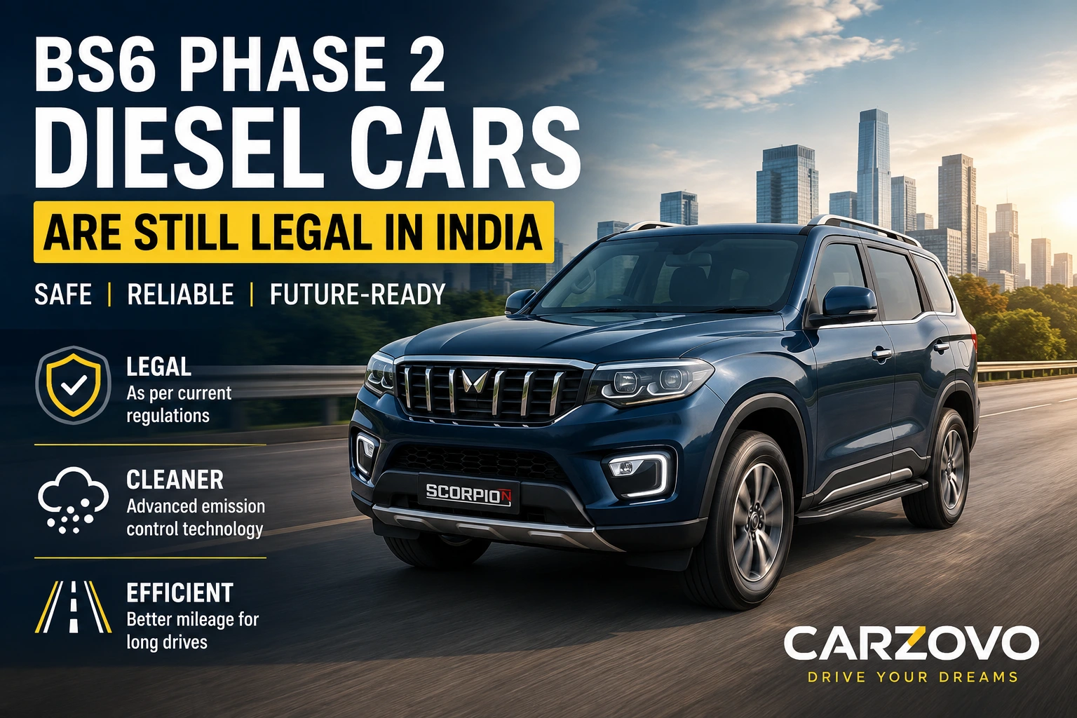 BS6 Phase 2 diesel car driving legally in India in 2026