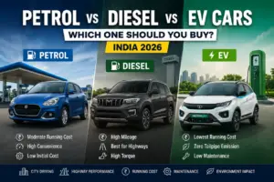 Petrol vs diesel vs EV cars in India 2026 comparison