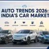 Auto Trends 2026 Indian car market with SUVs electric hybrid and CNG cars