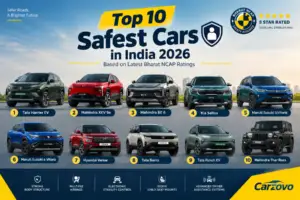 Top 10 safest cars in India 2026 with Bharat NCAP 5 star ratings