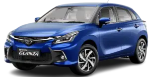 Toyota Glanza 2026 red premium hatchback in India | Carzovo